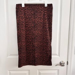 LOFT // Leopard Print Pencil Skirt